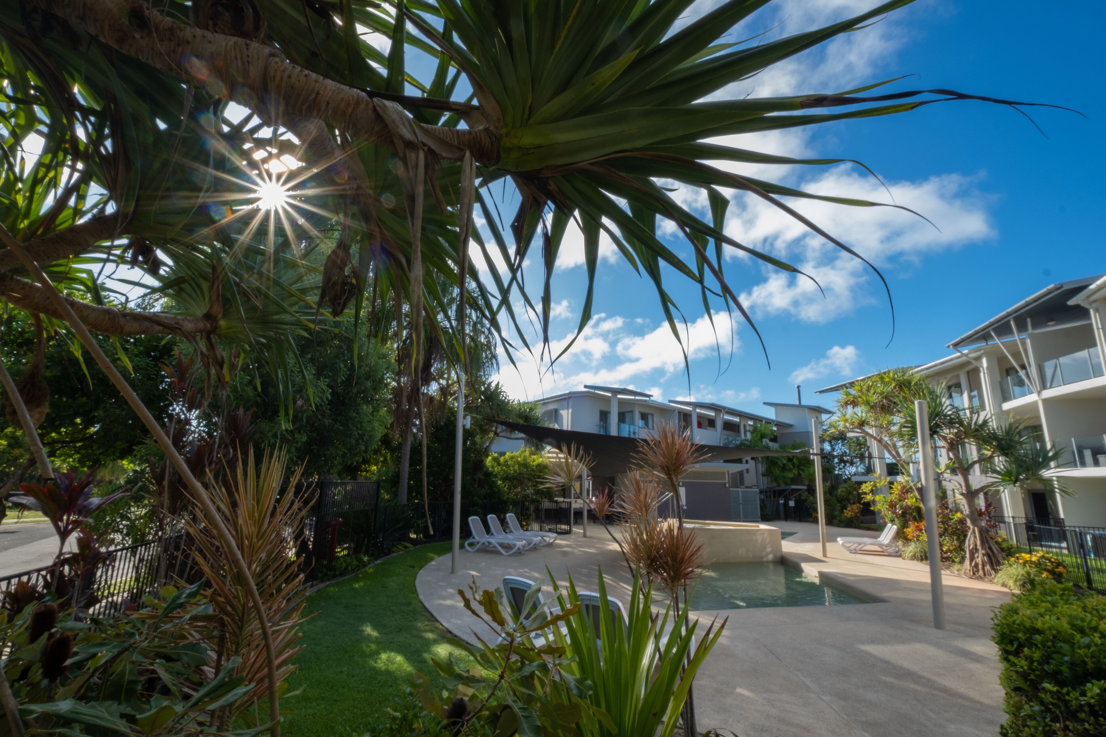 3 outdoor pools, open 7:00 AM to 9:00 PM, pool loungers