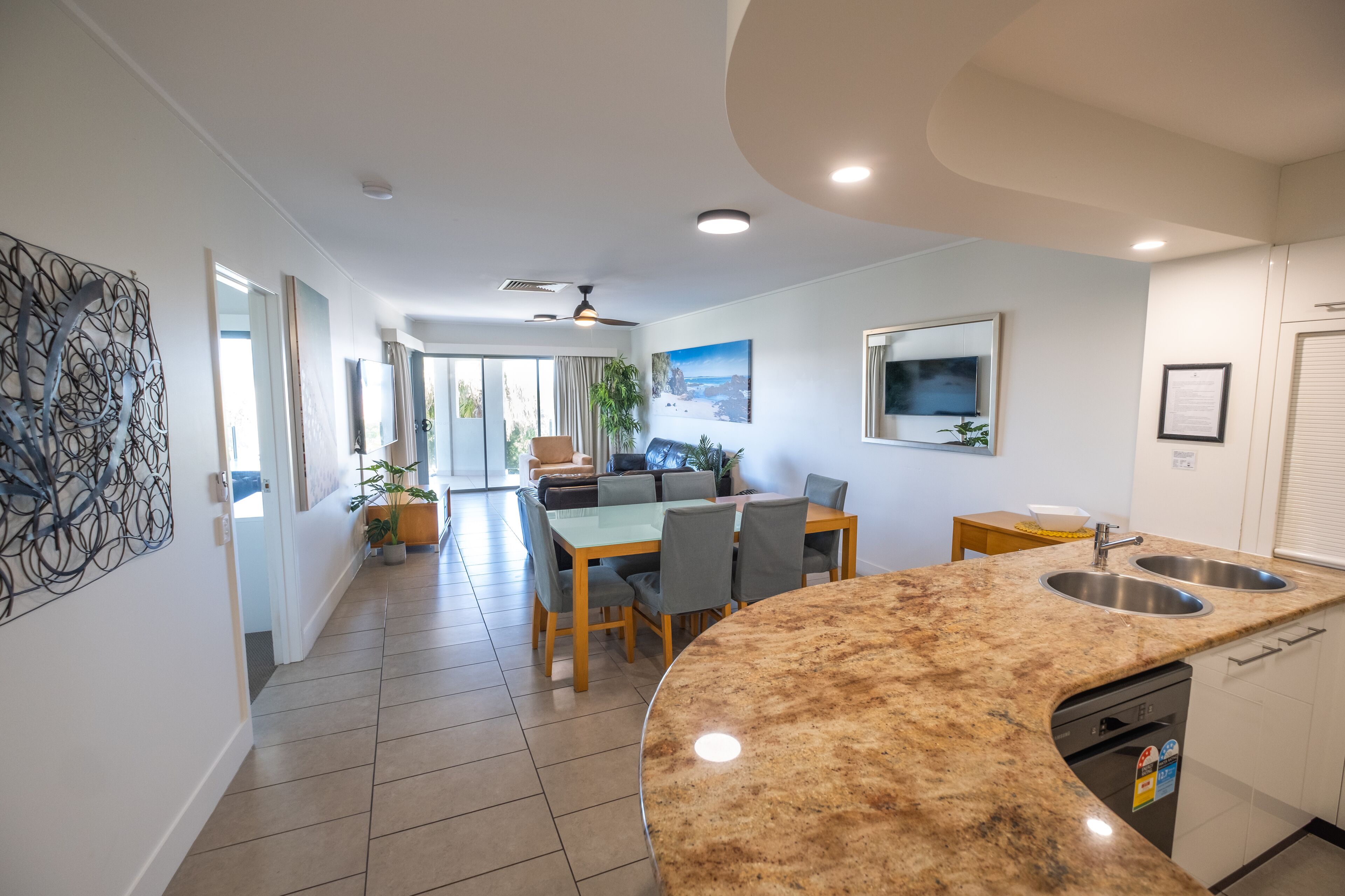 3 Bedroom Standard Apartment | Living area | 30-inch TV with digital channels