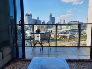 Two Bedroom Apartment | Living area | 50-inch flat-screen TV with digital channels, TV - Harbour Escape Apartments (Docklands)