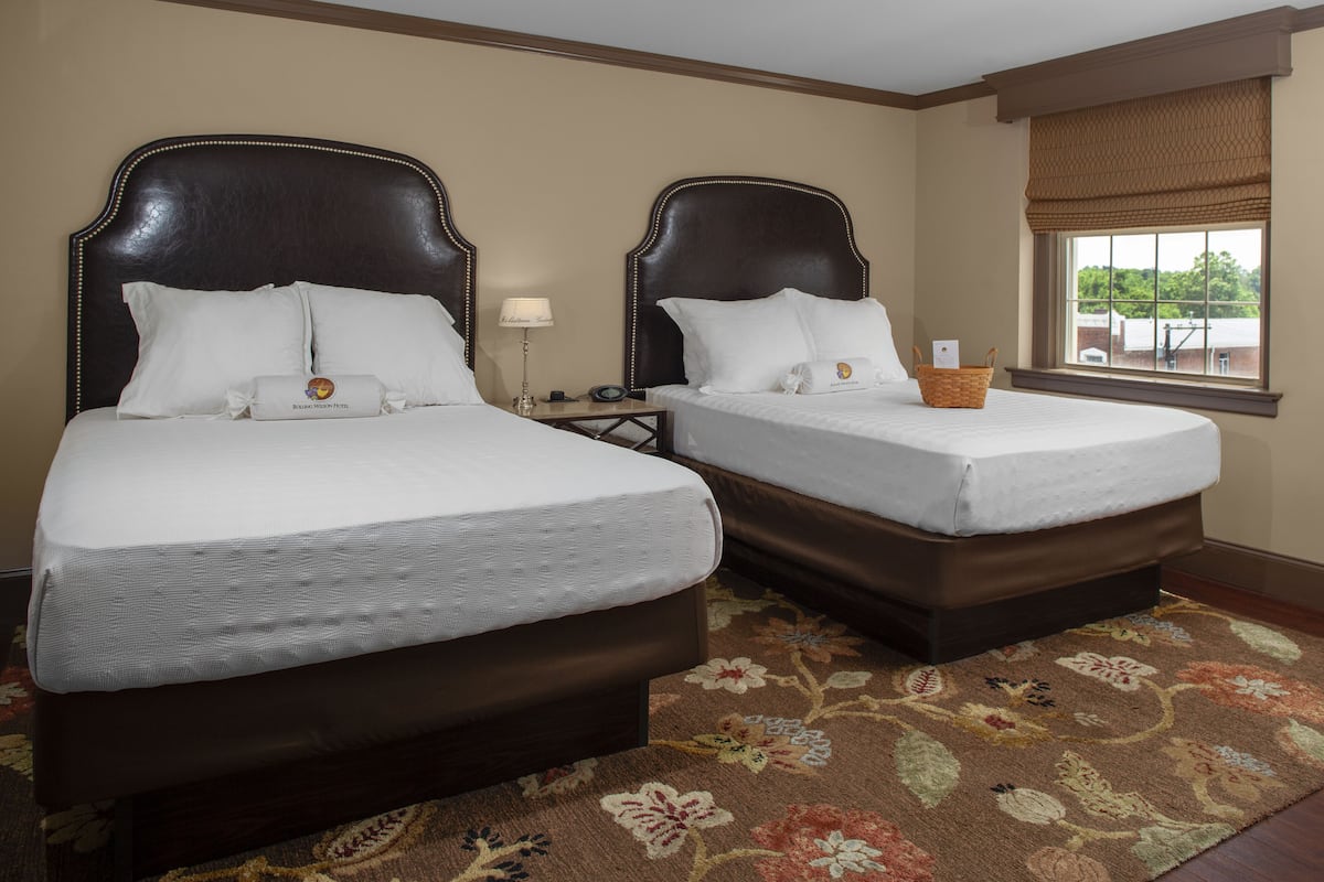 room, 2 double beds, accessible, non smoking | premium bedding, in-room safe, desk, laptop workspace