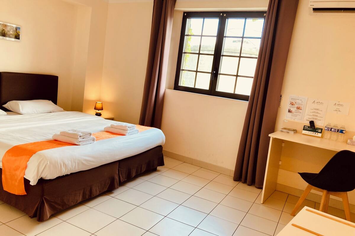 classic double room, 1 double or 2 single beds | premium bedding, desk, laptop workspace, iron/ironing board