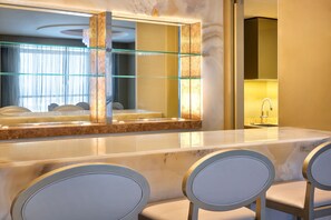 Royal Suite, 1 Bedroom | Private kitchen | Fridge, coffee/tea maker, electric kettle