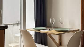 Economy Studio | Minibar, desk, laptop workspace, blackout drapes