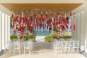 Outdoor wedding area