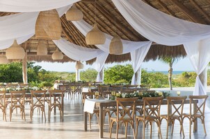 Outdoor wedding area