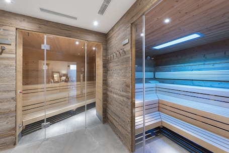 Sauna, steam room, Turkish bath, body treatments, sports massages