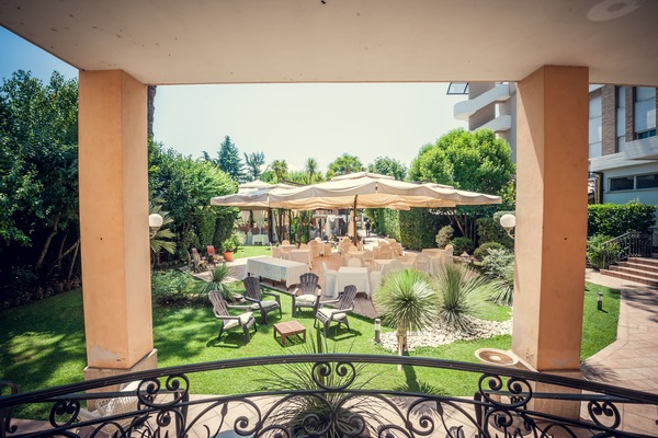 Outdoor wedding area