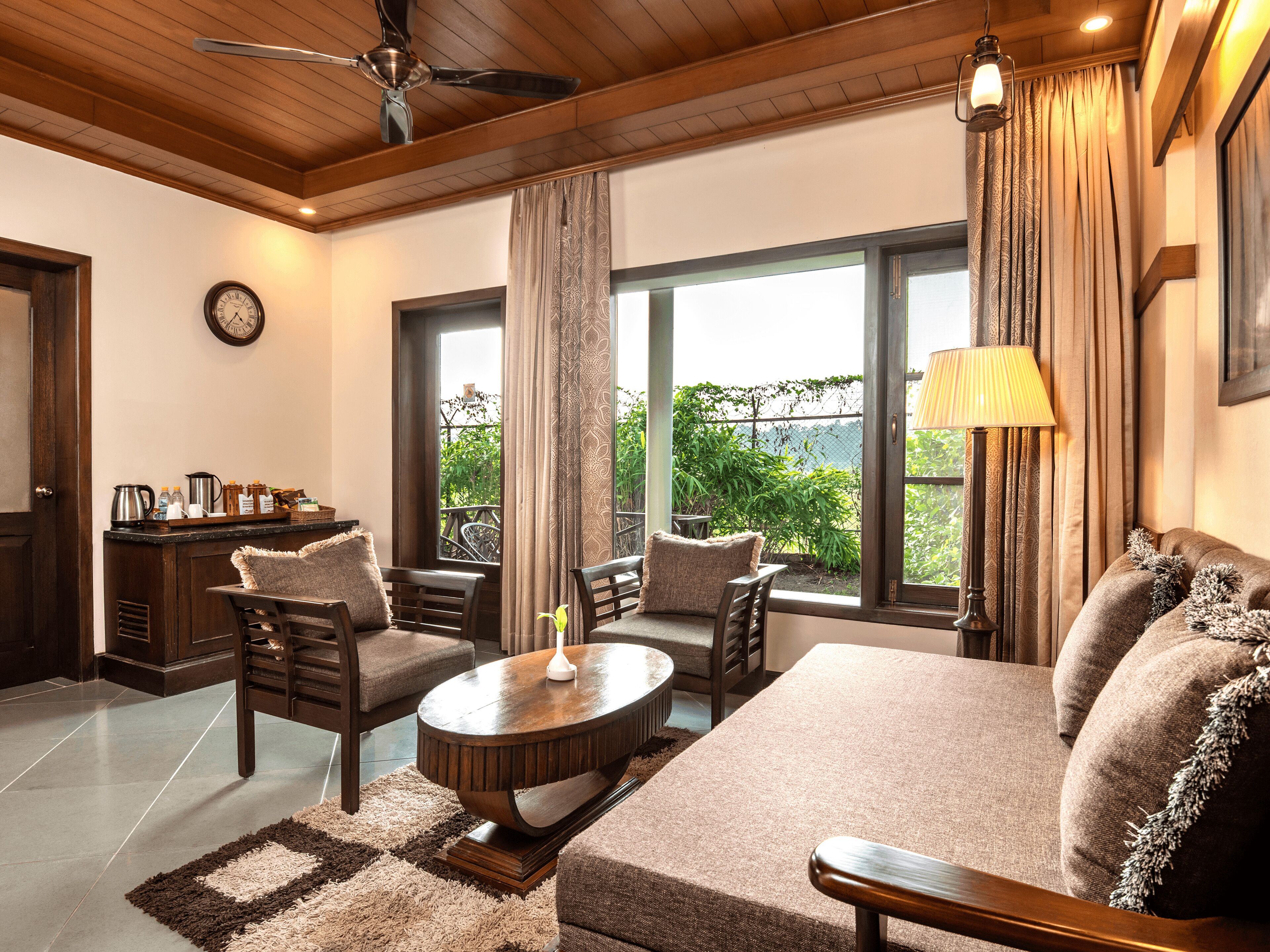 jungle lore | living area | 42-inch lcd tv with satellite channels, tv