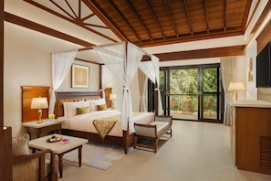 Ropa de cama de alta calidad y minibar