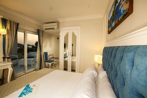 Een minibar, gratis wifi, beddengoed