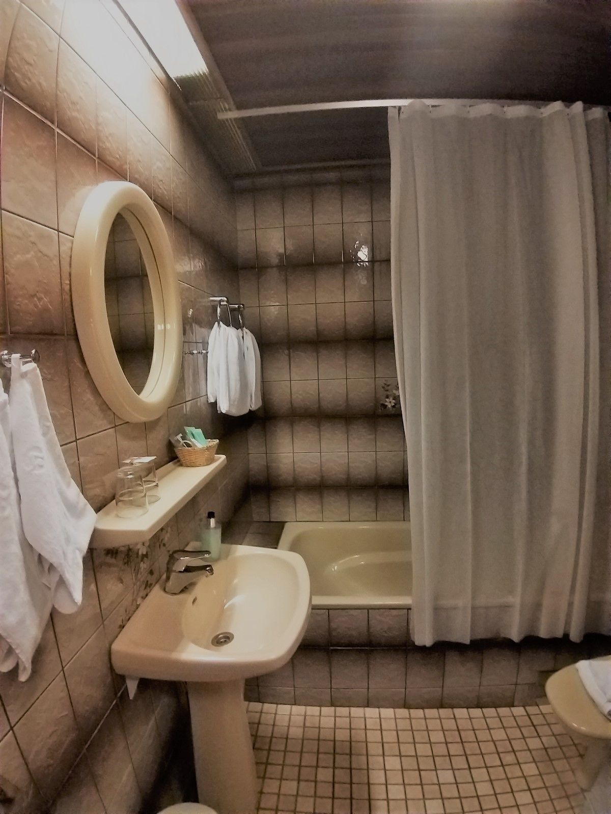 free toiletries, hair dryer, bidet, towels