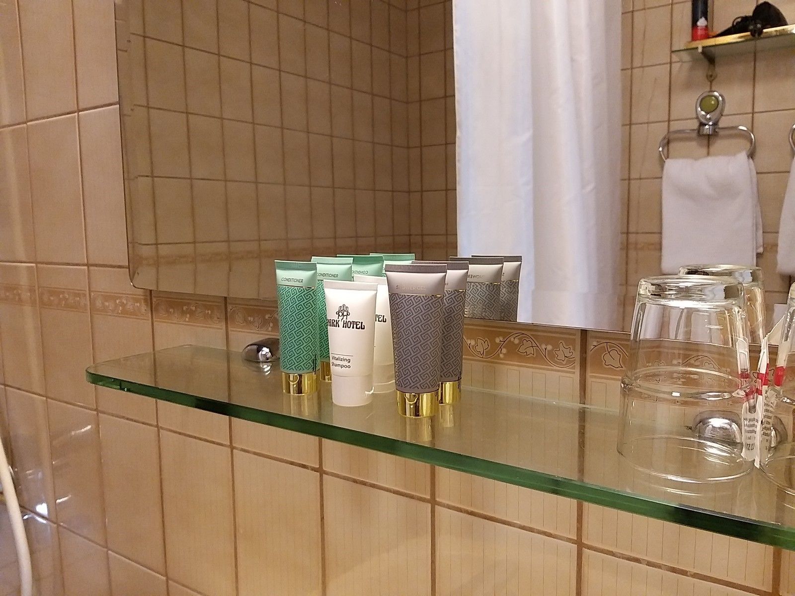 free toiletries, hair dryer, bidet, towels