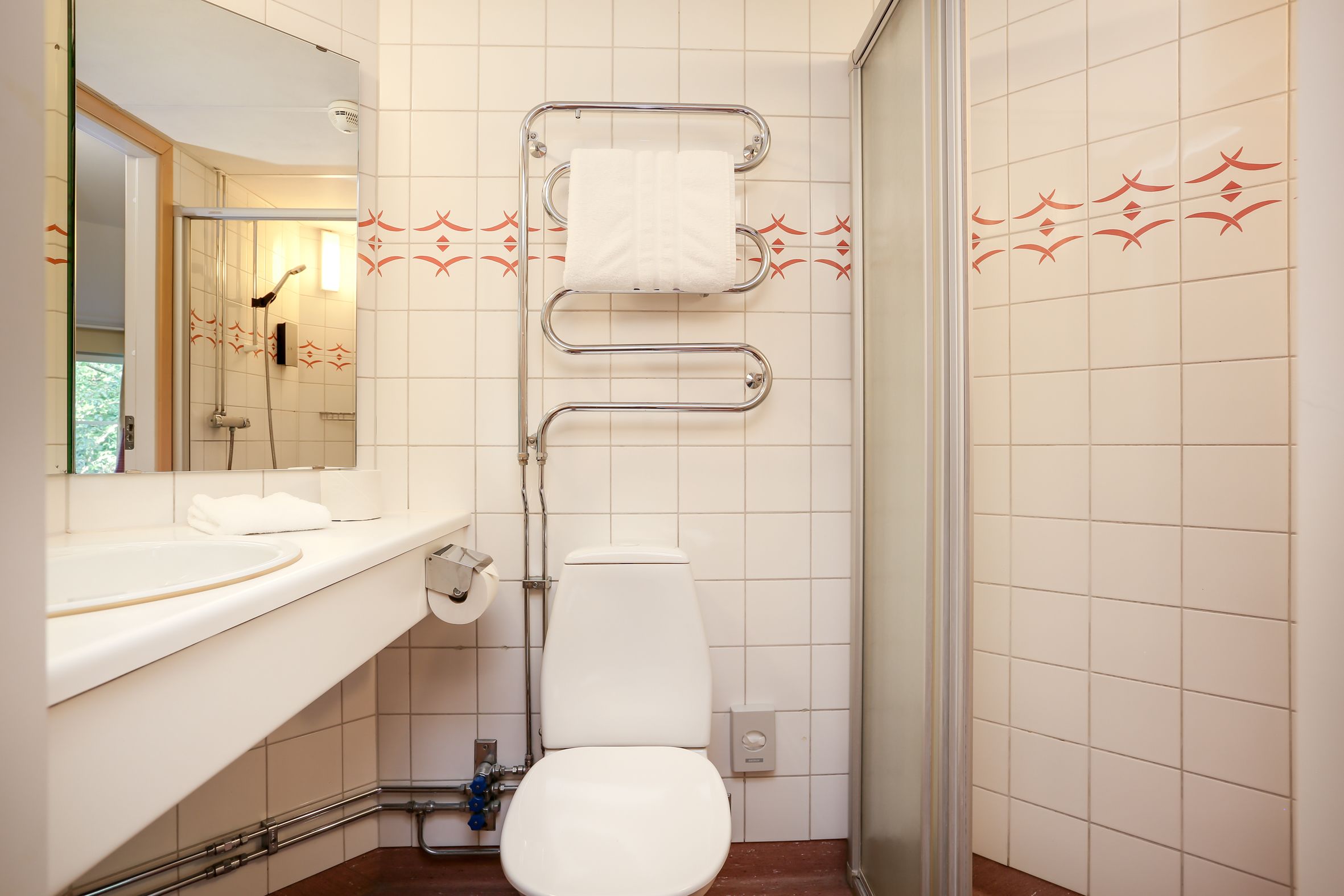 single room (spa access not included) | bathroom | shower, hair dryer, towels