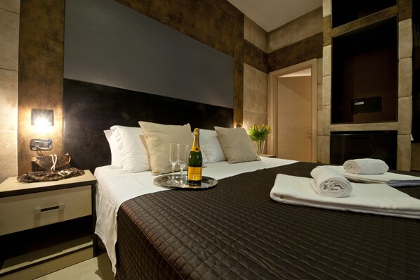 1 slaapkamer, lakens van Egyptisch katoen, luxe beddengoed, donsdekens