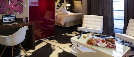 Junior Suite with Terrace | 1 bedroom, premium bedding, minibar, in-room safe