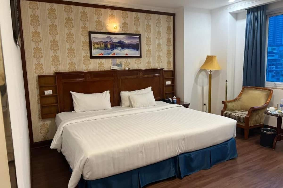 Deluxe Double Room, Park View | Minibar, in-room safe, blackout drapes, iron/ironing board
