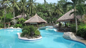 2 outdoor pools, pool umbrellas, pool loungers