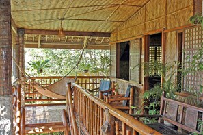 Suite  (Non Air con -Fan Room, Cold Shower) | Terrace/patio - Coco Beach Island Resort (Puerto Galera)