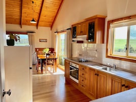 Single Level 2 Bedroom Cottage (Accessible)  | Private kitchen | Microwave, toaster, cookware/dishes/utensils, cleaning supplies