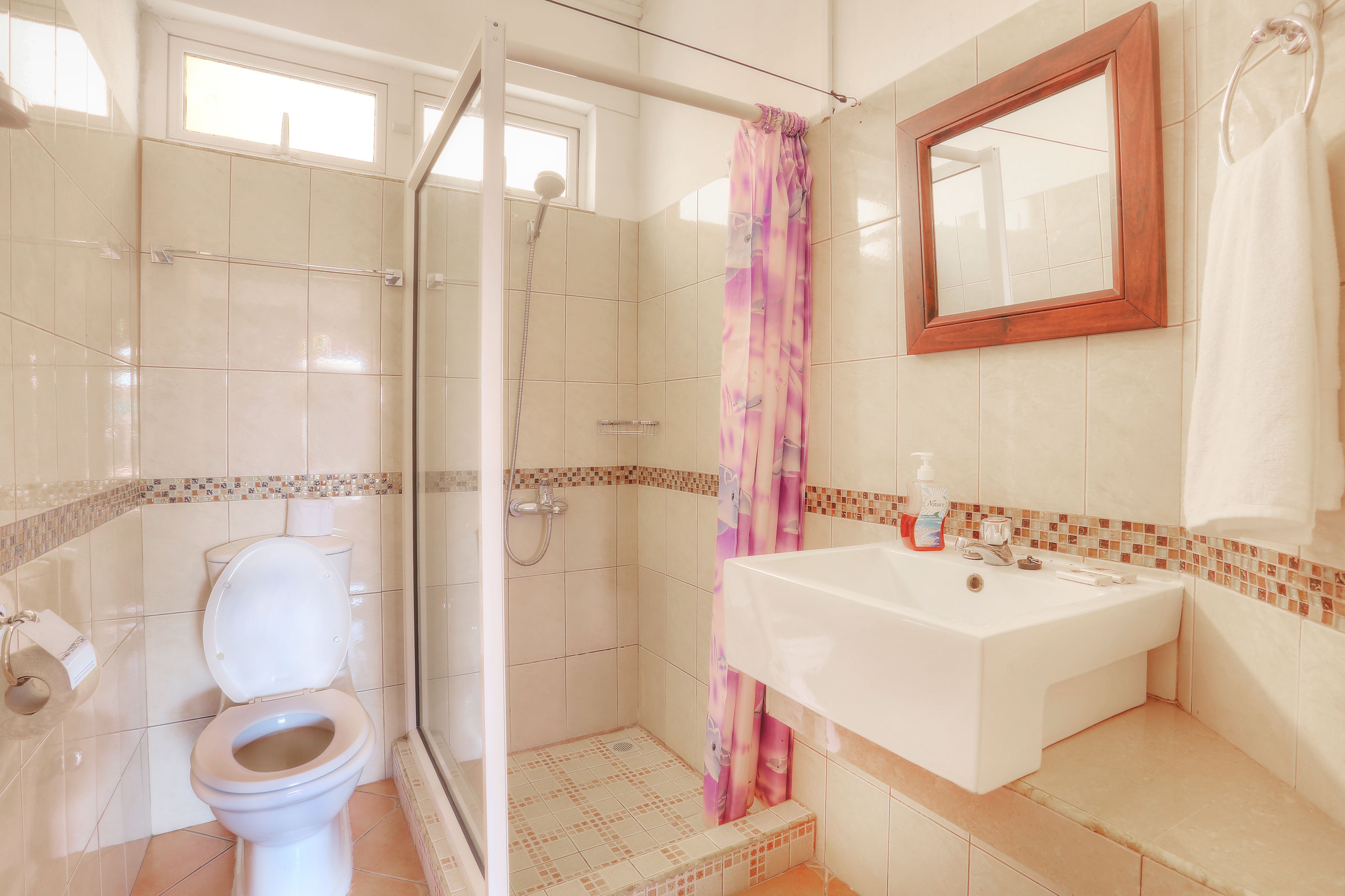 family room | bathroom | hair dryer, towels