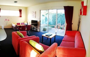 Blackout curtains, soundproofing, cots/infant beds, free WiFi