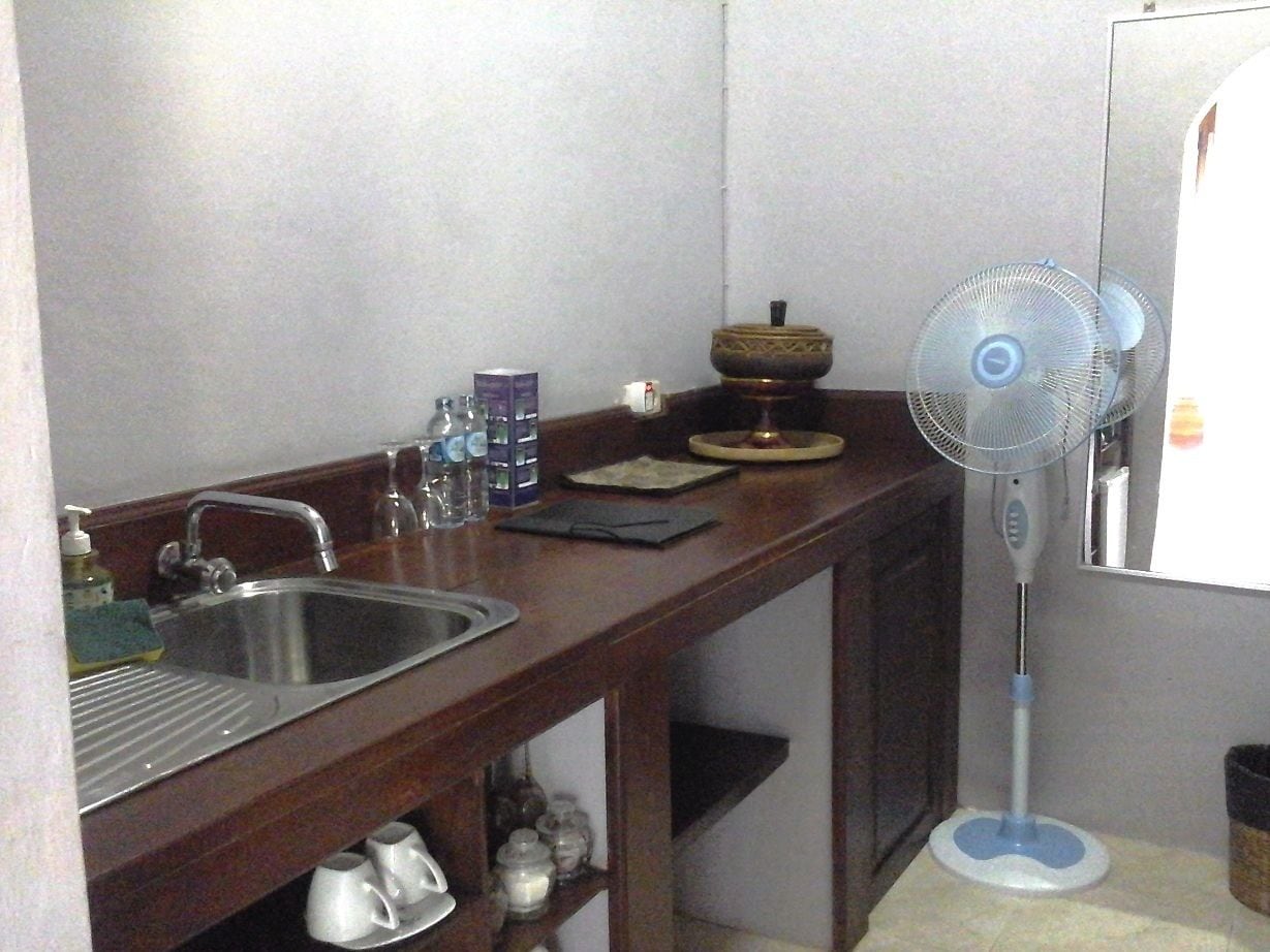 villa, 1 bedroom, ocean view | private kitchenette | coffee/tea maker, electric kettle