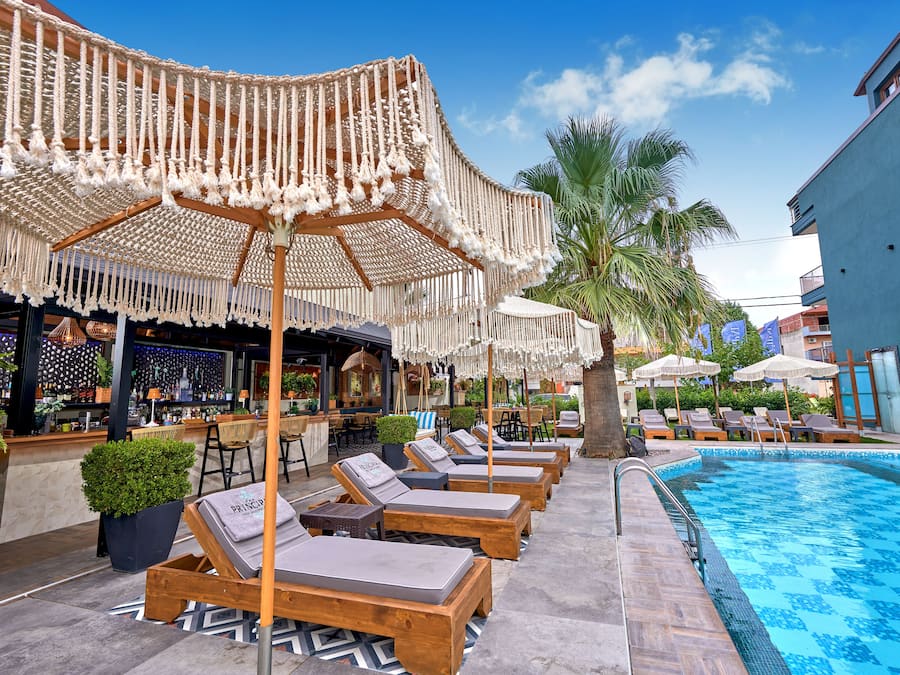 Outdoor pool, open 9:00 AM to 8:30 PM, pool umbrellas, sun loungers