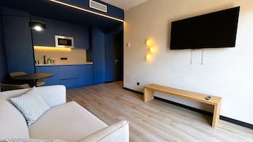 Deluxe Suite, 2 Bedrooms, Terrace | Living area