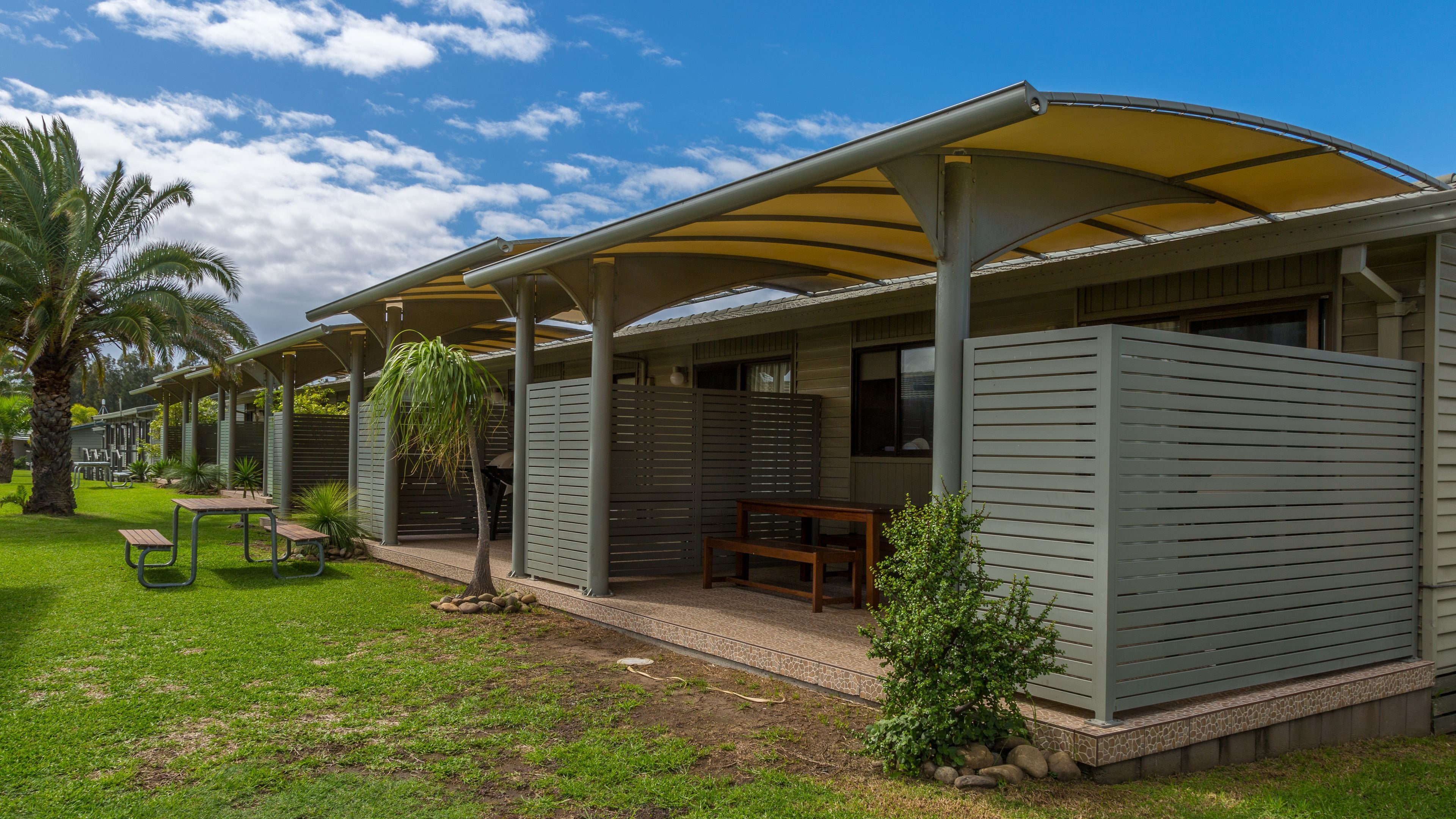 1 bedroom, fully air conditioned terrace apartment cabin | terrace/patio