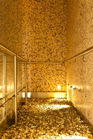 Sauna, bain à remous, hammam, soins corporels, soins d'aromathérapie