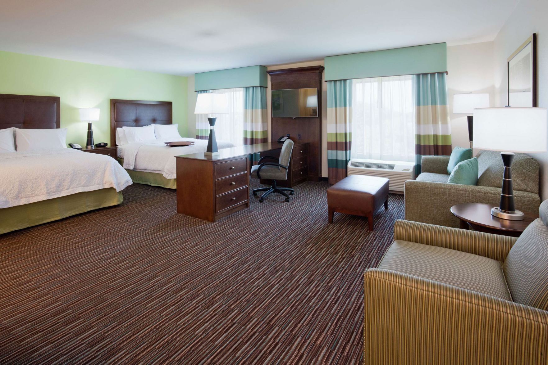 In-room safe, desk, laptop workspace, blackout curtains
