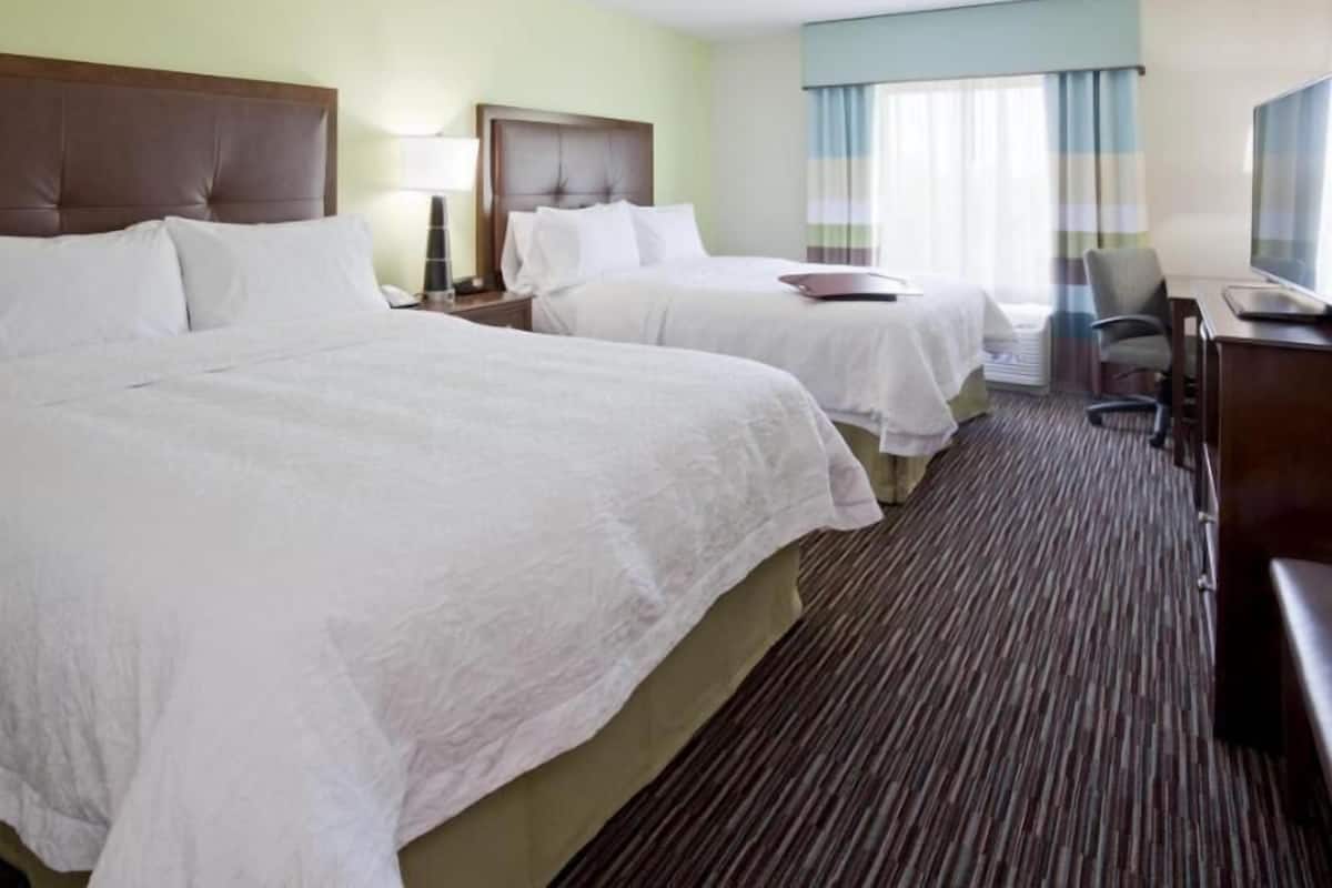 In-room safe, desk, laptop workspace, blackout curtains