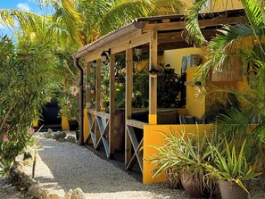 Two-bedroom Apartment Iguana View #4 | Terrace/patio - Jan Kok Lodges (Sint Willibrordus)