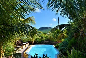 Outdoor pool, free pool cabanas, pool loungers - Jan Kok Lodges (Sint Willibrordus)