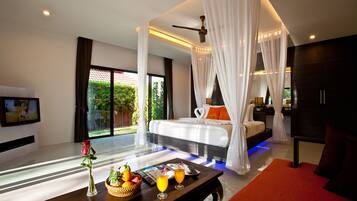 One Bedroom Pool Villa | Minibar, caja de seguridad en la habitación, camas extra y wifi gratis