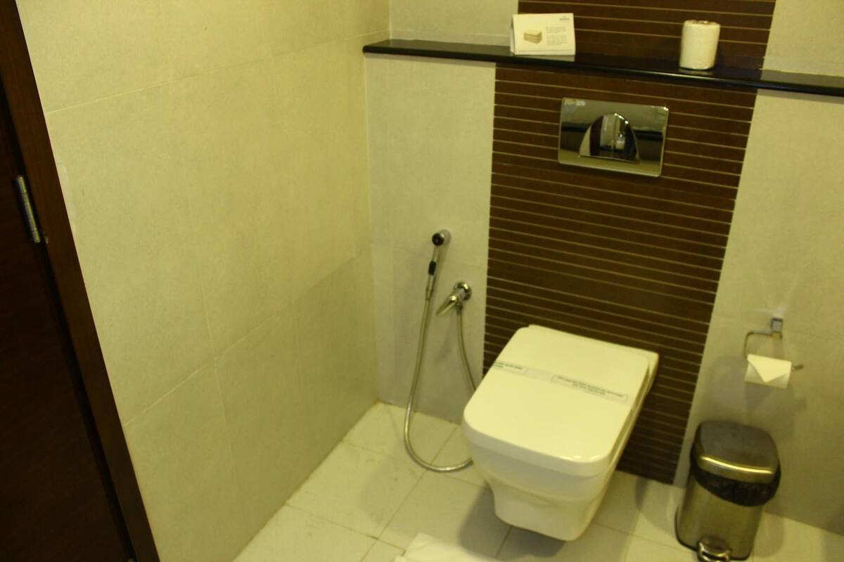 free toiletries, hair dryer, slippers, towels