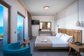 Habitación doble clásica, vista al mar | Ropa de cama de alta calidad y camas con pillow-top 