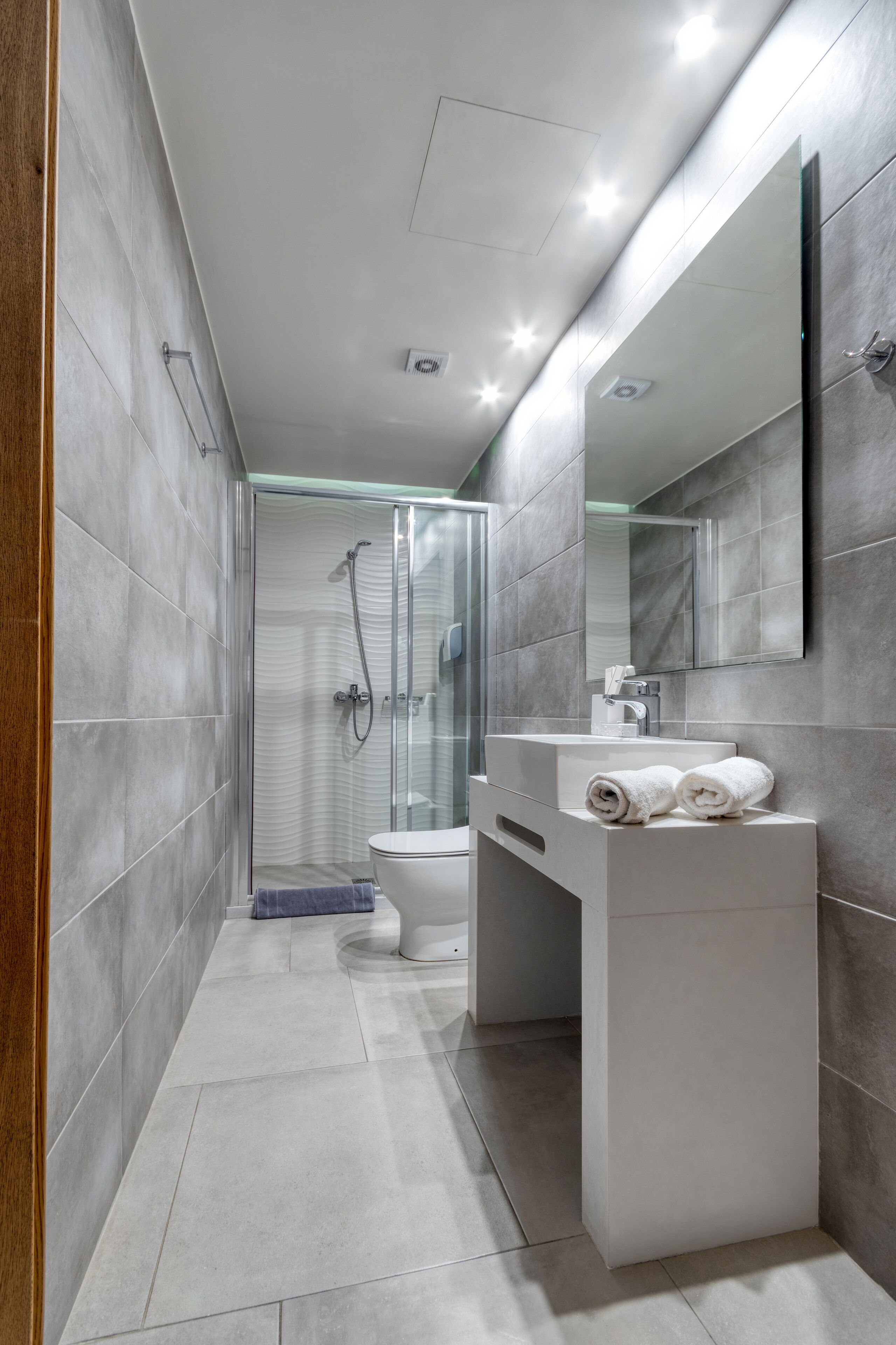 classic double room, city view | bathroom | shower, free toiletries, hair dryer, slippers