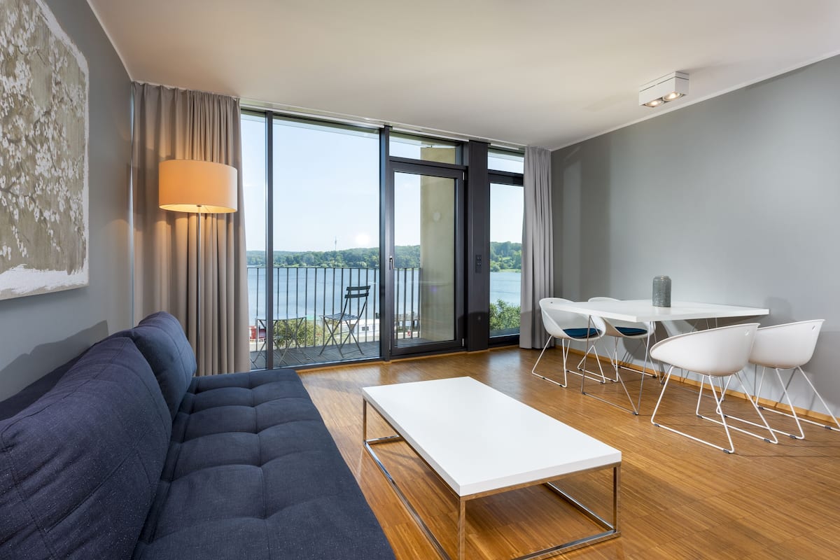 Appartement, balcon, vue lac (AB) | Vue de la chambre
