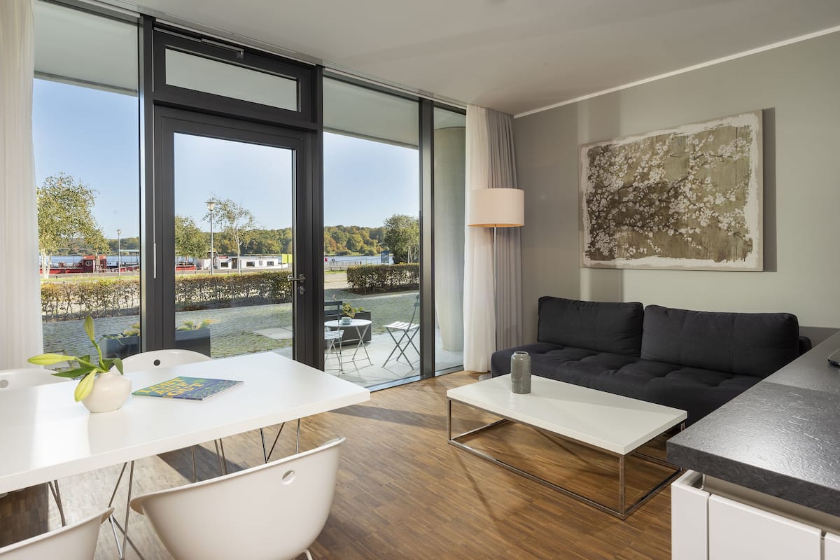 Appartement, patio, rez-de-chaussée (EG) | Vue de la chambre