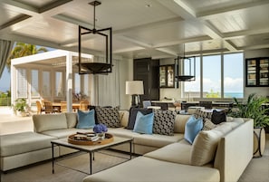 OceanSide 6 Bedroom Villa | Living room | TV - Rosewood Baha Mar (Nassau)