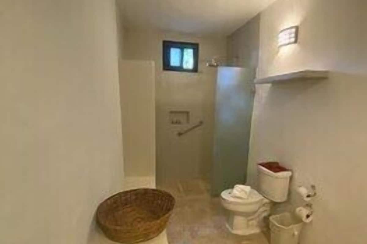 浴室 | 淋浴设施、免费洗浴用品、吹风机、浴袍