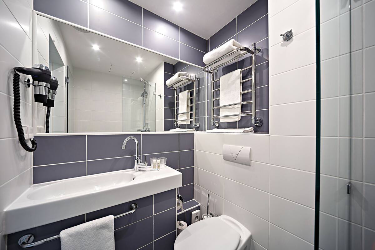standard double room | bathroom | free toiletries, hair dryer, towels, soap