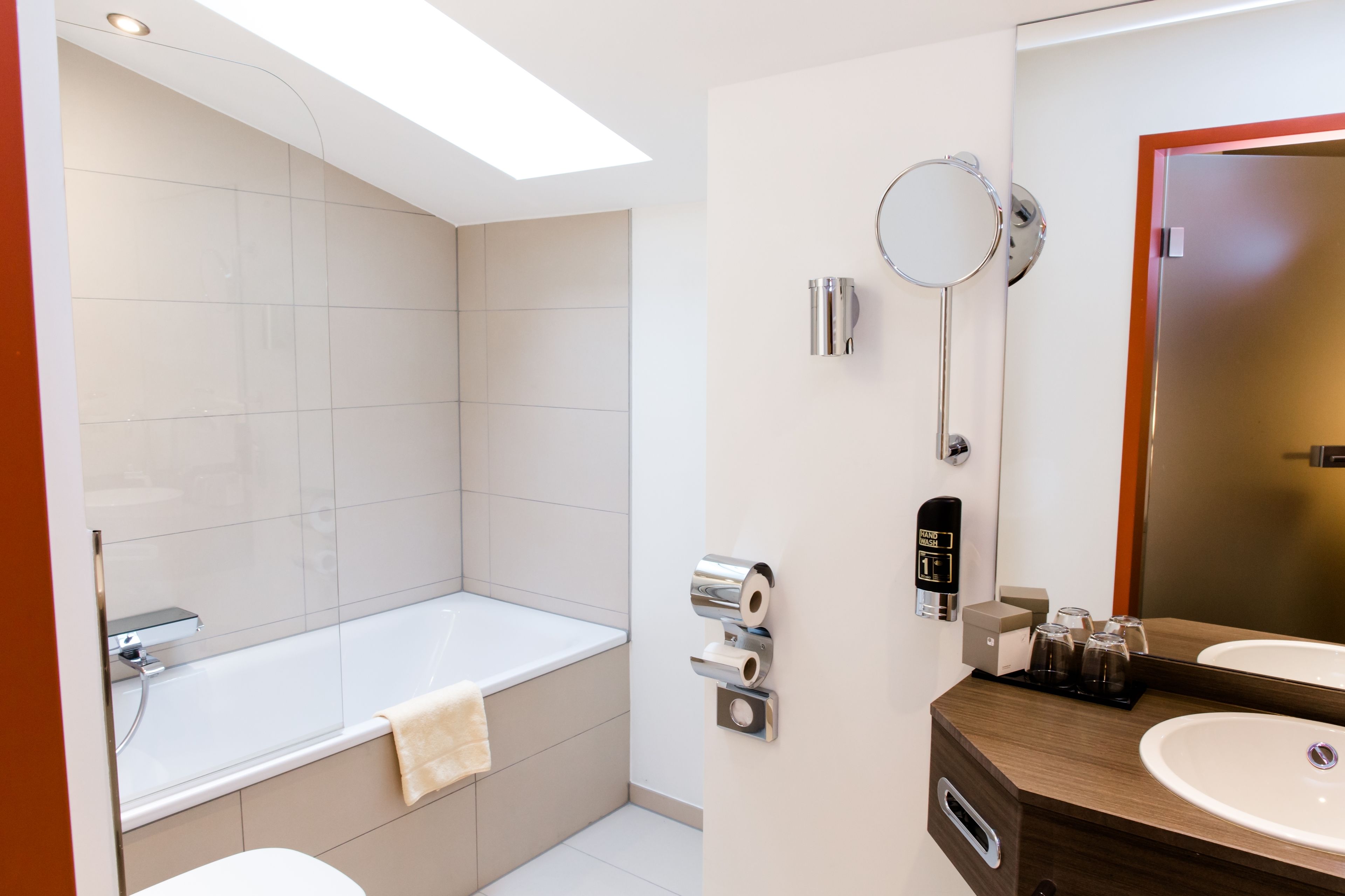 comfort double room | bathroom | shower, hair dryer, towels