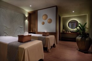 Salas de tratamiento para parejas, tratamientos corporales, aromaterapia