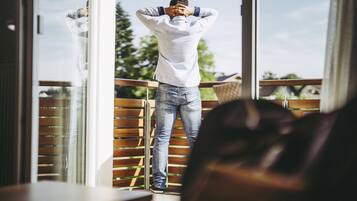 Blick vom Balkon