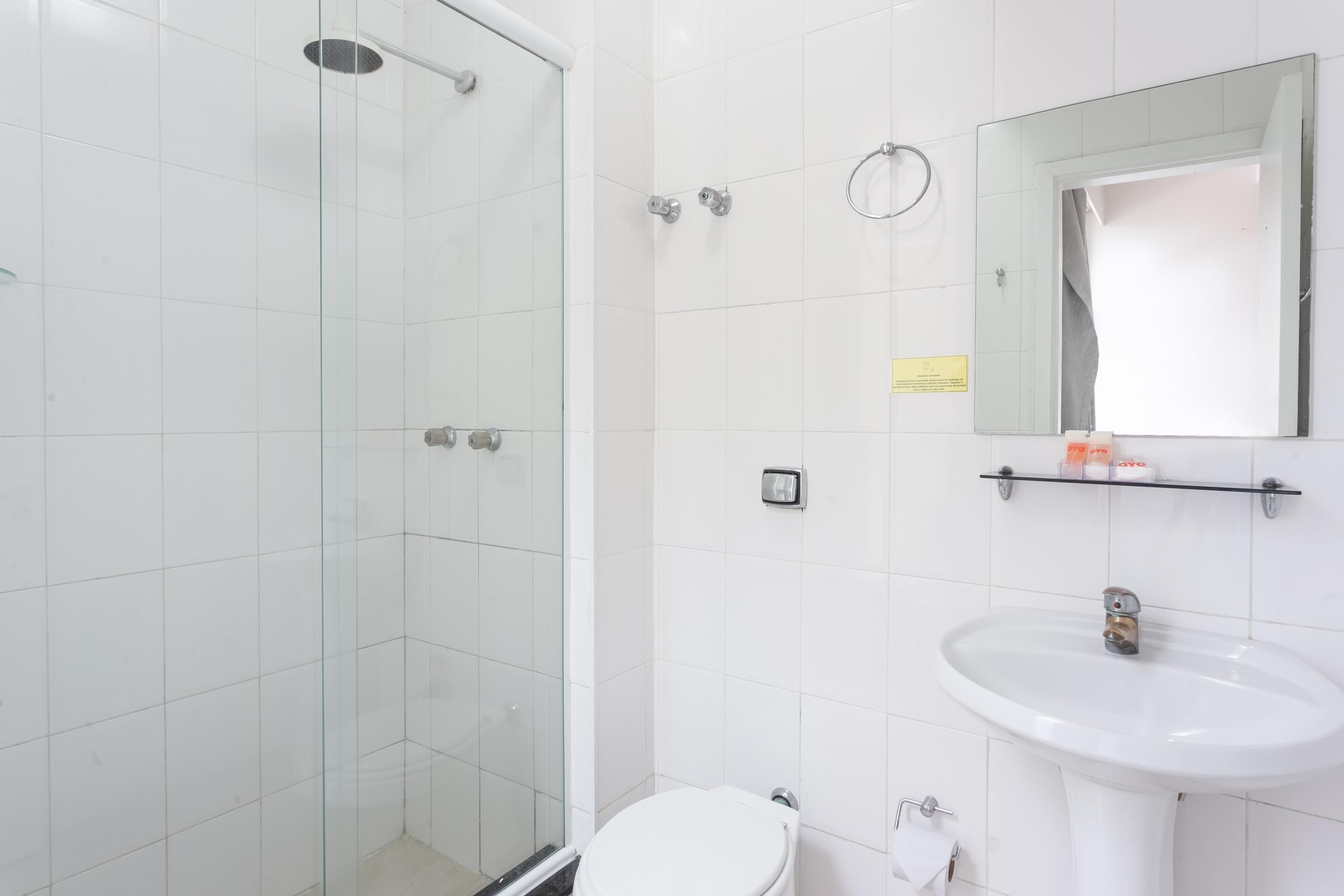 Bathroom | Shower, hair dryer, towels, soap