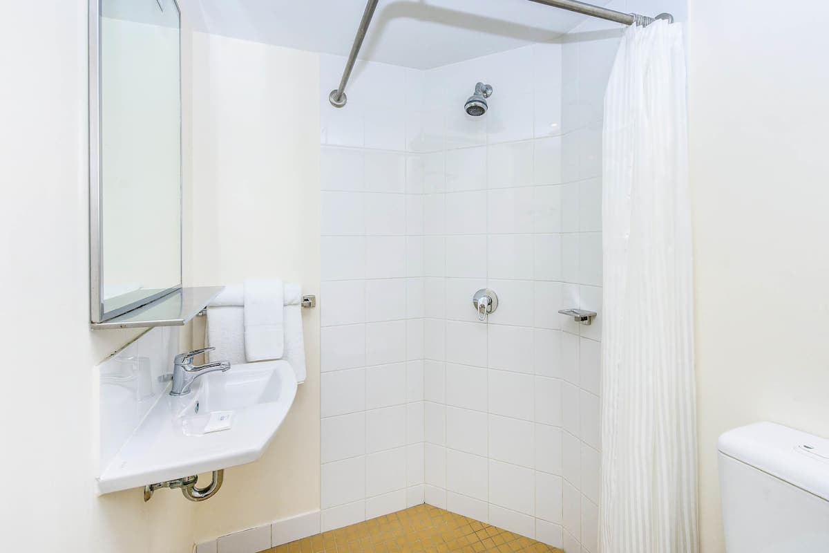 Blackout curtains, free WiFi, bed sheets
