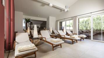 Sauna, steam room, body treatments, hydrotherapy, aromatherapy