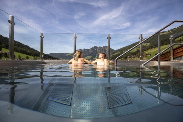 Indoor pool, outdoor pool, pool umbrellas, sun loungers